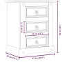 Mesita de noche Corona madera maciza de pino 53x39x66 cm de vidaXL, Mesitas de noche - Ref: Foro24-4005659, Precio: 89,96 €, ...