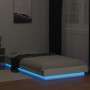 Weißer Bettrahmen aus Holzwerkstoff mit LED 90x190 cm von vidaXL, Betten und Lattenroste - Ref: Foro24-3281147, Preis: 155,42...
