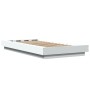 White engineered wood bed frame with LED 90x190 cm by vidaXL, Beds and slatted bases - Ref: Foro24-3281147, Price: 155,42 €, ...