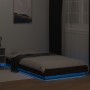 Bed frame with LED lights oak brown wood 100x200 cm by vidaXL, Beds and slatted bases - Ref: Foro24-3281118, Price: 161,87 €,...