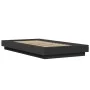 Bed frame with LED lights black engineered wood 100x200cm by vidaXL, Beds and slatted bases - Ref: Foro24-3281113, Price: 160...