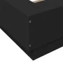 Bed frame with LED lights black engineered wood 100x200cm by vidaXL, Beds and slatted bases - Ref: Foro24-3281113, Price: 160...