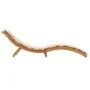 Tumbona con cojín beige madera maciza de acacia de vidaXL, Tumbonas - Ref: Foro24-367635, Precio: 165,27 €, Descuento: %