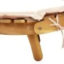 Tumbona con cojín beige madera maciza de acacia de vidaXL, Tumbonas - Ref: Foro24-367635, Precio: 165,27 €, Descuento: %