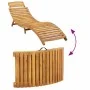 Lounger with red cushion solid acacia wood by vidaXL, Loungers - Ref: Foro24-367637, Price: 169,82 €, Discount: %