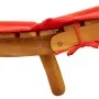 Lounger with red cushion solid acacia wood by vidaXL, Loungers - Ref: Foro24-367637, Price: 169,82 €, Discount: %