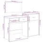 3-teiliges Waschtischset aus weißem Holzwerkstoff von vidaXL, Schlafzimmermöbel-Sets - Ref: Foro24-3276518, Preis: 149,36 €, ...