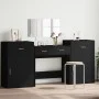 Black Engineered Wood 4-Piece Vanity Set by vidaXL, Bedroom furniture sets - Ref: Foro24-3276526, Price: 230,26 €, Discount: %