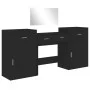 Black Engineered Wood 4-Piece Vanity Set by vidaXL, Bedroom furniture sets - Ref: Foro24-3276526, Price: 230,26 €, Discount: %