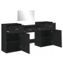 Black Engineered Wood 4-Piece Vanity Set by vidaXL, Bedroom furniture sets - Ref: Foro24-3276526, Price: 230,26 €, Discount: %