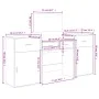 4-teiliges Waschtischset aus schwarzem Holzwerkstoff von vidaXL, Schlafzimmermöbel-Sets - Ref: Foro24-3276526, Preis: 233,47 ...
