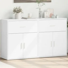 Sideboard aus Holzwerkstoff, 2 Stück, weiß, 60 x 31 x 70 cm von vidaXL, Sideboards - Ref: Foro24-3276539, Preis: 129,01 €, Ra...
