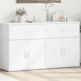 Sideboard aus Holzwerkstoff, 2 Stück, weiß, 60 x 31 x 70 cm von vidaXL, Sideboards - Ref: Foro24-3276539, Preis: 131,27 €, Ra...