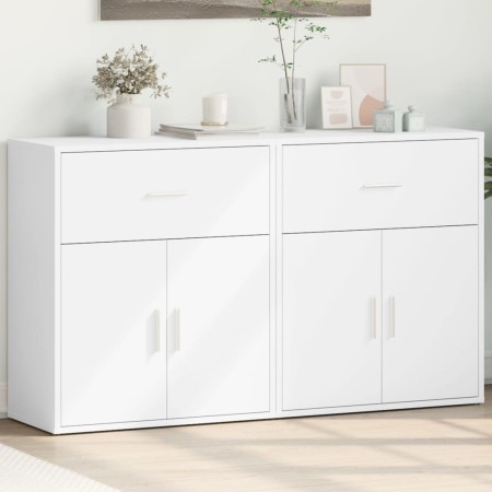 Sideboard aus Holzwerkstoff, 2 Stück, weiß, 60 x 31 x 70 cm von vidaXL, Sideboards - Ref: Foro24-3276539, Preis: 131,27 €, Ra...