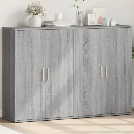 Sideboards 2 pcs Sonoma gray engineered wood 60x31x84 cm by vidaXL, Sideboards - Ref: Foro24-3276572, Price: 158,50 €, Discou...