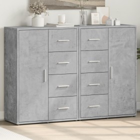Sideboards 2 pcs concrete gray engineered wood 60x31x84 cm by vidaXL, Sideboards - Ref: Foro24-3276591, Price: 180,35 €, Disc...