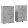 Sideboards 2 pcs concrete gray engineered wood 60x31x84 cm by vidaXL, Sideboards - Ref: Foro24-3276591, Price: 177,01 €, Disc...