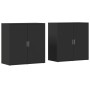 Aparadores 2 unidades madera de ingeniería negro 79x38x80 cm de vidaXL, Aparadores - Ref: Foro24-3276603, Precio: 189,28 €, D...
