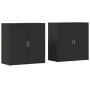 Sideboards 2 units black engineered wood 79x38x80 cm by vidaXL, Sideboards - Ref: Foro24-3276603, Price: 186,33 €, Discount: %