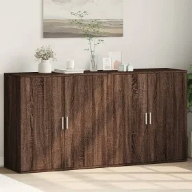 Sideboards 2 pcs oak brown engineered wood 79x38x80 cm by vidaXL, Sideboards - Ref: Foro24-3276608, Price: 164,58 €, Discount: %