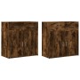 Sideboards 2 pcs engineered wood smoked oak 79x38x80 cm by vidaXL, Sideboards - Ref: Foro24-3276620, Price: 197,24 €, Discoun...