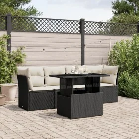 5-piece garden furniture set and black synthetic rattan cushions by vidaXL, Garden sets - Ref: Foro24-3266346, Price: 342,85 ...