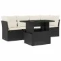 5-teiliges Gartenmöbel-Set und schwarze synthetische Rattankissen von vidaXL, Gartensets - Ref: Foro24-3266346, Preis: 342,85...
