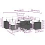 8-piece garden sofa set and black synthetic rattan cushions by vidaXL, Garden sets - Ref: Foro24-3269326, Price: 537,05 €, Di...