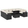Garden sofa set 10 pieces with black synthetic rattan cushions by vidaXL, Garden sets - Ref: Foro24-3269366, Price: 606,77 €,...