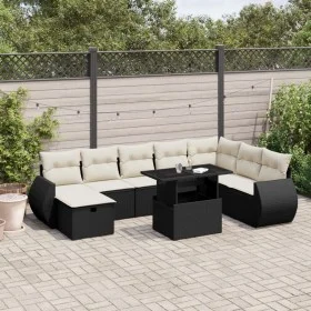8-piece garden sofa set and black synthetic rattan cushions by vidaXL, Garden sets - Ref: Foro24-3275186, Price: 587,08 €, Di...