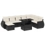 8-teiliges Gartensofa-Set und schwarze synthetische Rattankissen von vidaXL, Gartensets - Ref: Foro24-3275186, Preis: 556,95 ...