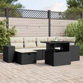 7-piece garden sofa set with black synthetic rattan cushions by vidaXL, Garden sets - Ref: Foro24-3275296, Price: 485,31 €, D...