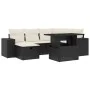7-teiliges Gartensofa-Set mit schwarzen synthetischen Rattankissen von vidaXL, Gartensets - Ref: Foro24-3275296, Preis: 485,3...