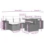 7-teiliges Gartensofa-Set mit schwarzen synthetischen Rattankissen von vidaXL, Gartensets - Ref: Foro24-3275296, Preis: 485,3...