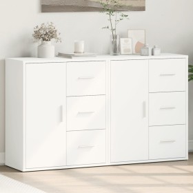 Sideboard aus Holzwerkstoff, 2 Stück, weiß, 60 x 31 x 70 cm von vidaXL, Sideboards - Ref: Foro24-3276553, Preis: 163,23 €, Ra...