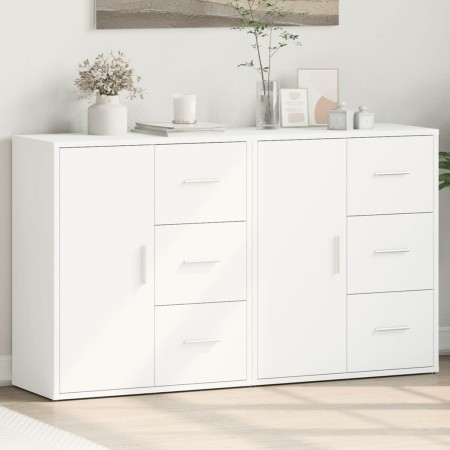Aparador de madera de ingeniería 2 uds blanco 60x31x70 cm de vidaXL, Aparadores - Ref: Foro24-3276553, Precio: 169,01 €