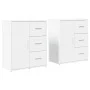 Sideboard aus Holzwerkstoff, 2 Stück, weiß, 60 x 31 x 70 cm von vidaXL, Sideboards - Ref: Foro24-3276553, Preis: 160,62 €, Ra...