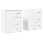 Sideboard aus Holzwerkstoff, 2 Stück, weiß, 60 x 31 x 70 cm von vidaXL, Sideboards - Ref: Foro24-3276553, Preis: 163,23 €, Ra...
