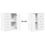 Sideboard aus Holzwerkstoff, 2 Stück, weiß, 60 x 31 x 70 cm von vidaXL, Sideboards - Ref: Foro24-3276553, Preis: 160,62 €, Ra...