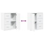 Sideboard aus Holzwerkstoff, 2 Stück, weiß, 60 x 31 x 70 cm von vidaXL, Sideboards - Ref: Foro24-3276553, Preis: 163,23 €, Ra...