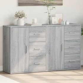 Engineered wood sideboard 2 pcs Sonoma gray 60x31x70 cm by vidaXL, Sideboards - Ref: Foro24-3276558, Price: 158,29 €, Discoun...