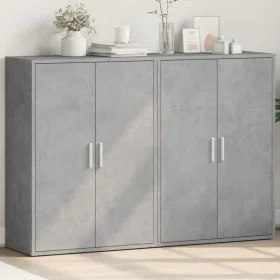 Sideboards 2 pcs concrete gray engineered wood 60x31x84 cm by vidaXL, Sideboards - Ref: Foro24-3276570, Price: 127,79 €, Disc...
