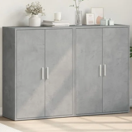 Sideboards 2 pcs concrete gray engineered wood 60x31x84 cm by vidaXL, Sideboards - Ref: Foro24-3276570, Price: 127,79 €, Disc...