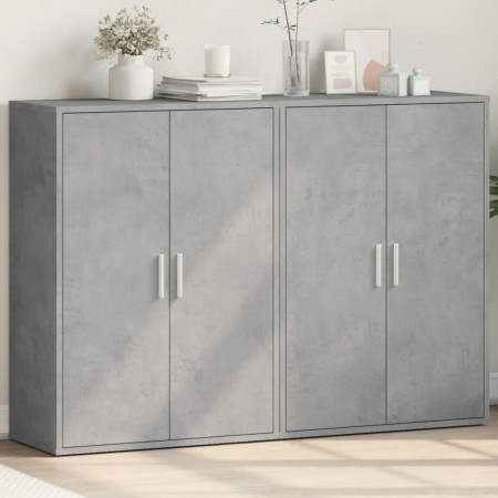 Sideboards 2 Stück betongraues Holzwerkstoff 60x31x84 cm von vidaXL, Sideboards - Ref: Foro24-3276570, Preis: 129,66 €, Rabat...