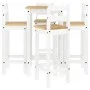 Set de bar 5 piezas madera maciza de pino blanco de vidaXL, muebles para cocinas y comedores - Ref: Foro24-3217071, Precio: 2...