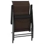 Klappbare Gartenstühle 4 Einheiten braunes synthetisches Rattan von vidaXL, Gartenstühle - Ref: Foro24-3270608, Preis: 294,32...