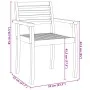 Garden chairs 6 pcs solid acacia wood 59x55x85 cm by vidaXL, Garden chairs - Ref: Foro24-3216304, Price: 363,76 €, Discount: %
