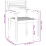 Gartenstühle 6 Stück aus massivem Akazienholz 59x55x85 cm von vidaXL, Gartenstühle - Ref: Foro24-3216304, Preis: 362,48 €, Ra...