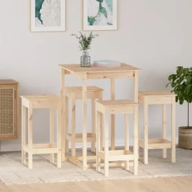 5-teiliges Bar-Set aus massivem Kiefernholz von vidaXL, Möbelsets für Küchen und Esszimmer - Ref: Foro24-3124737, Preis: 274,...