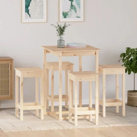 5-piece bar set solid pine wood by vidaXL, Furniture sets for kitchens and dining rooms - Ref: Foro24-3124737, Price: 274,80 ...
